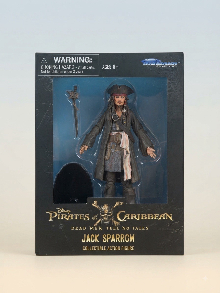 Diamond Select Jack Sparrow Action Figure Pirates Of The Caribbean Diamond Select Jack Sparrow Action Figure Pirates Of The Caribbean