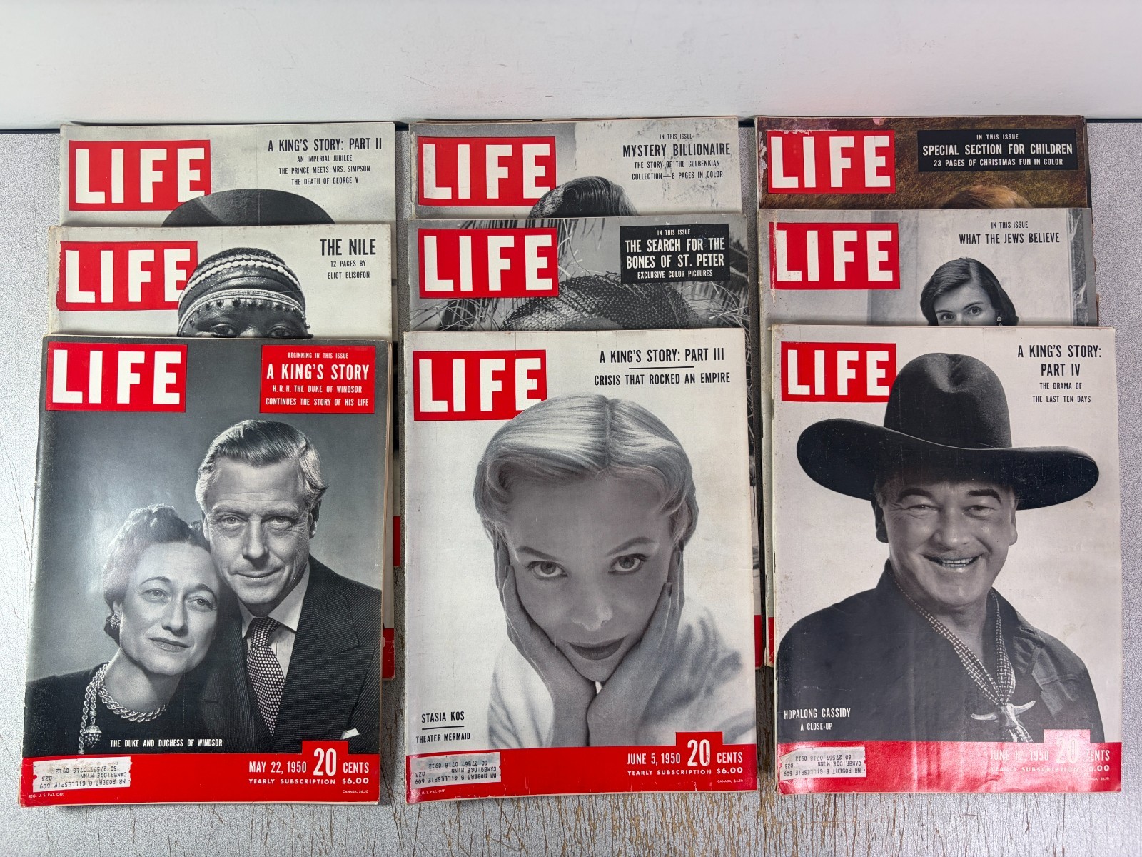 Vtg 1950 Life Magazine Lot of 9 Cold War, Music, Movie Stars, Ads Vtg 1950 Life Magazine Lot of 9 Cold War, Music, Movie Stars, Ads