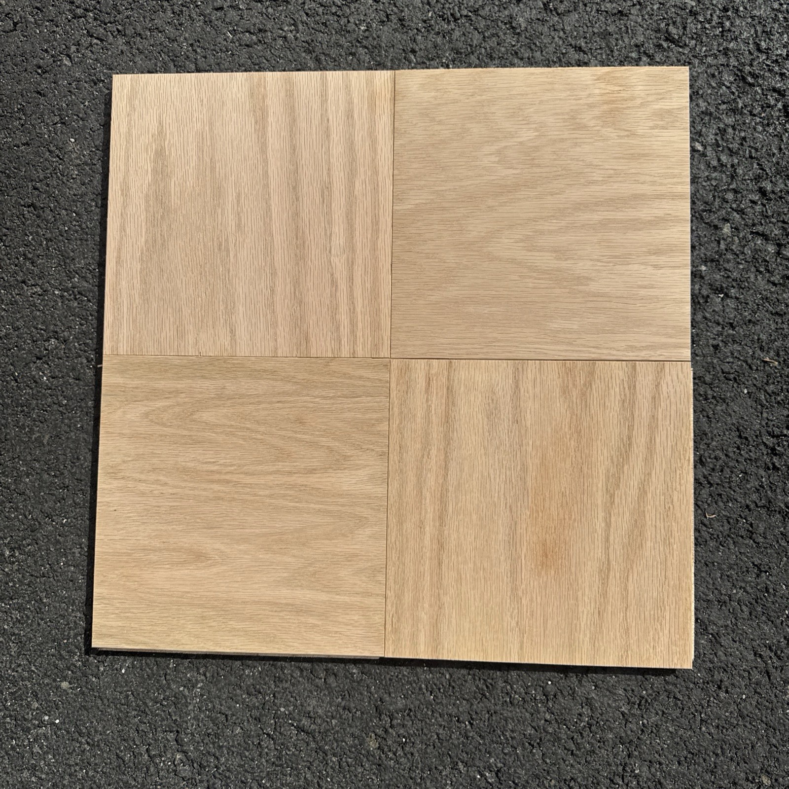 New Parquet Flooring; 18 Square Feet of Natural K-block Unfinished red oak . New Parquet Flooring; 18 Square Feet of Natural K-block Unfinished red oak .