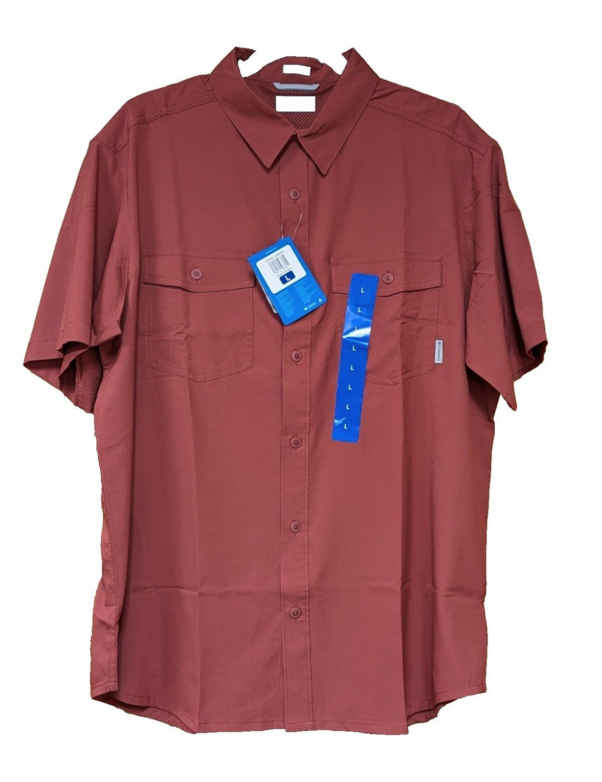 Columbia Men’s L 40 UPF Omni-Shade Omni-Wick Fishing Shirt Dusty Crimson Columbia Men’s L 40 UPF Omni-Shade Omni-Wick Fishing Shirt Dusty Crimson