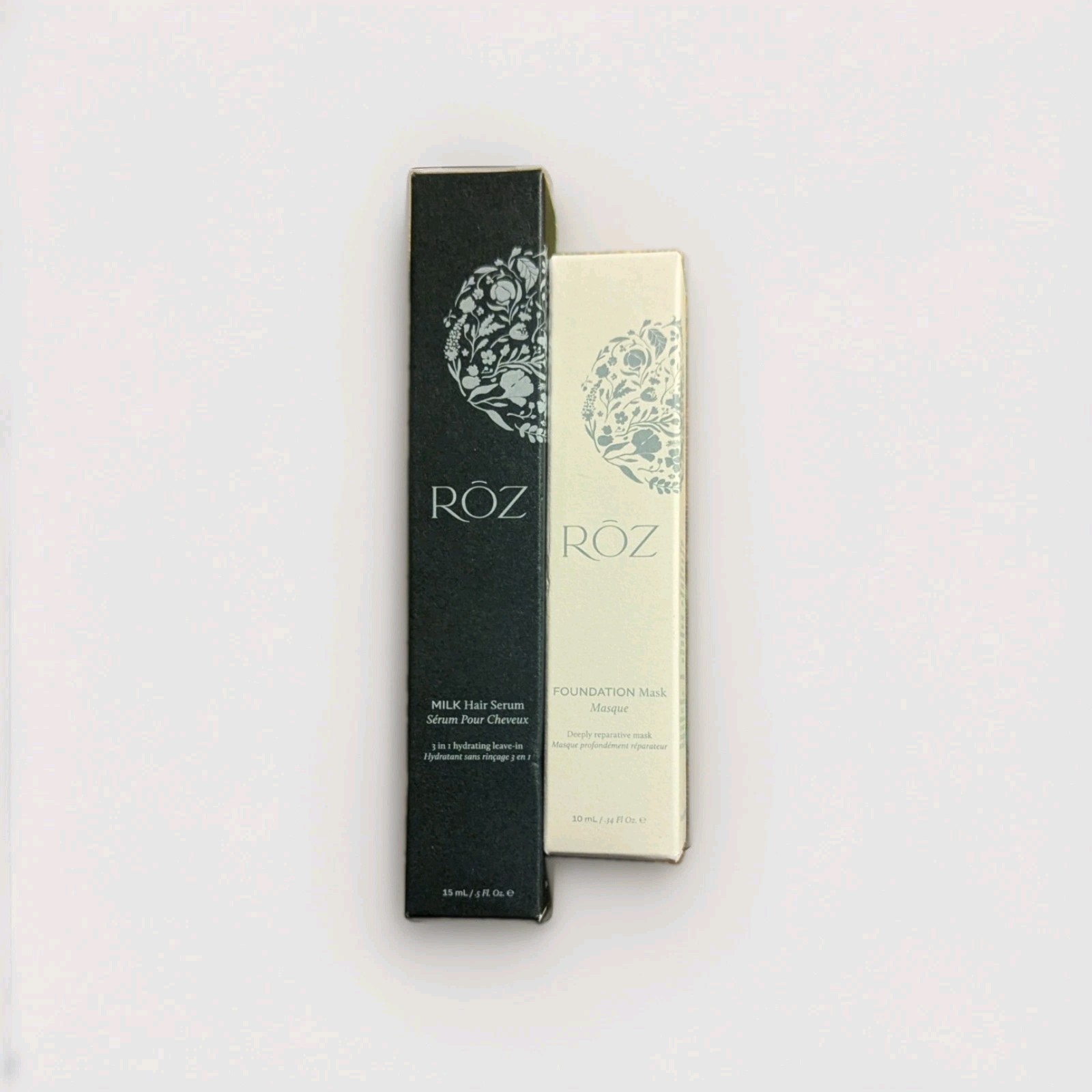 Lot x 2 Roz Milk Hair Serum 15ml + Foundation Mask 10ml Travel Sizes NIB