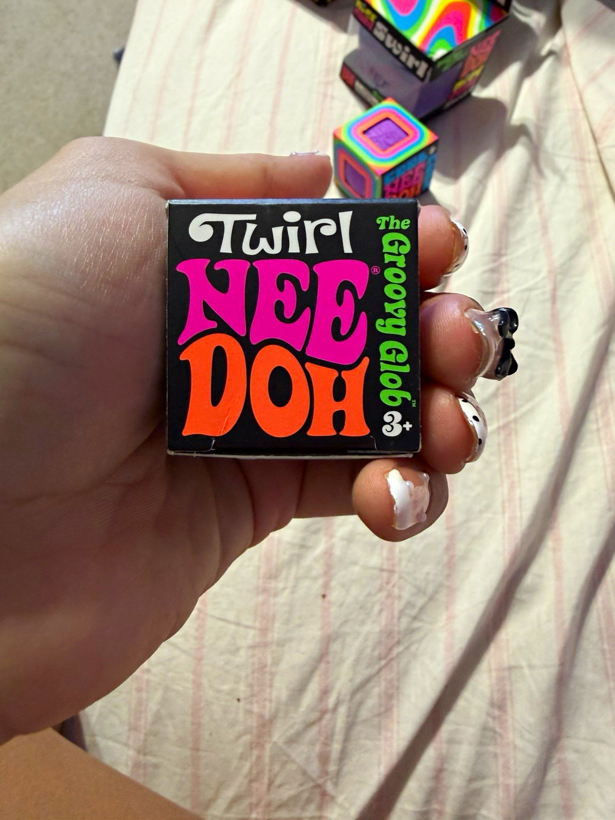 Schylling NeeDoh Twirl Groovy Glob Multicolor Sticky Fidget Toy 25312YP Schylling NeeDoh Twirl Groovy Glob Multicolor Sticky Fidget Toy 25312YP