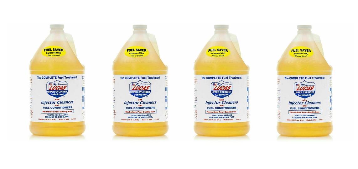 Lucas 1 Gallon Fuel Injector Cleaner Upper Cylinder Lubricant Gas & Diesel Qty 4