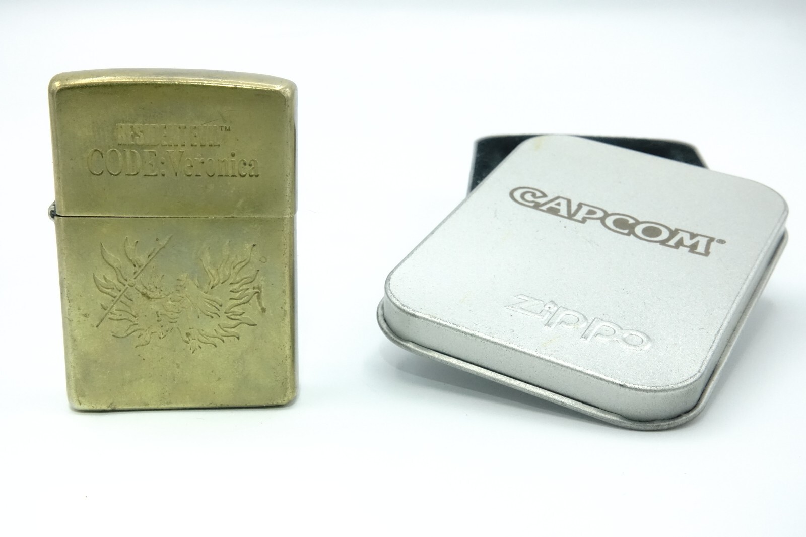 Rare Resident Evil Code Veronica Zippo Lighter CAPCOM Used Rare Resident Evil Code Veronica Zippo Lighter CAPCOM Used