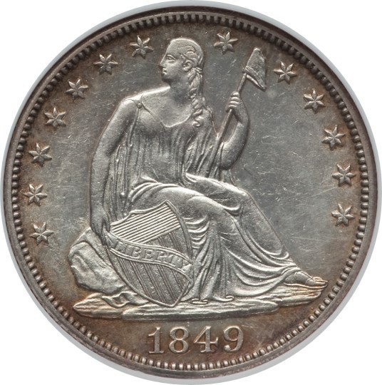 1849 O 50C Seated Liberty Half NGC AU58 Jules Reiver Collection