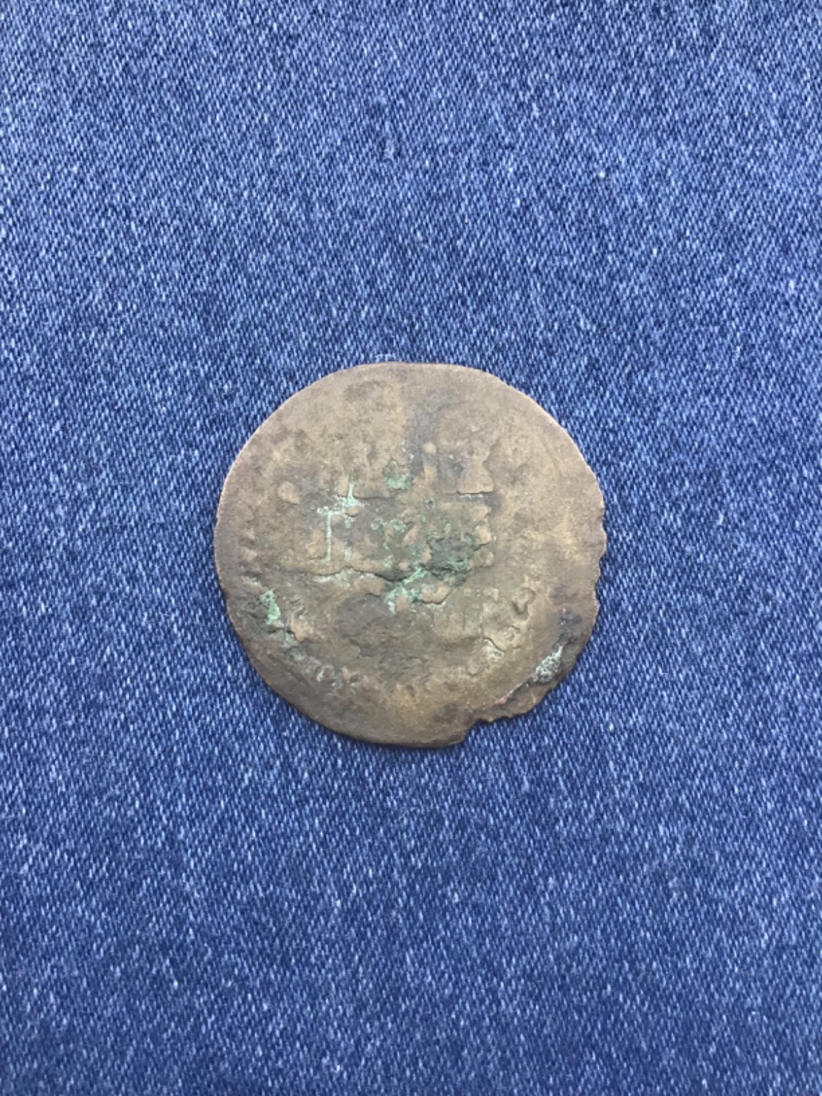 Ancient Medieval Mongol Empire Copper Coin Genghis Khan Era Ilkhanate Fals 3.7g