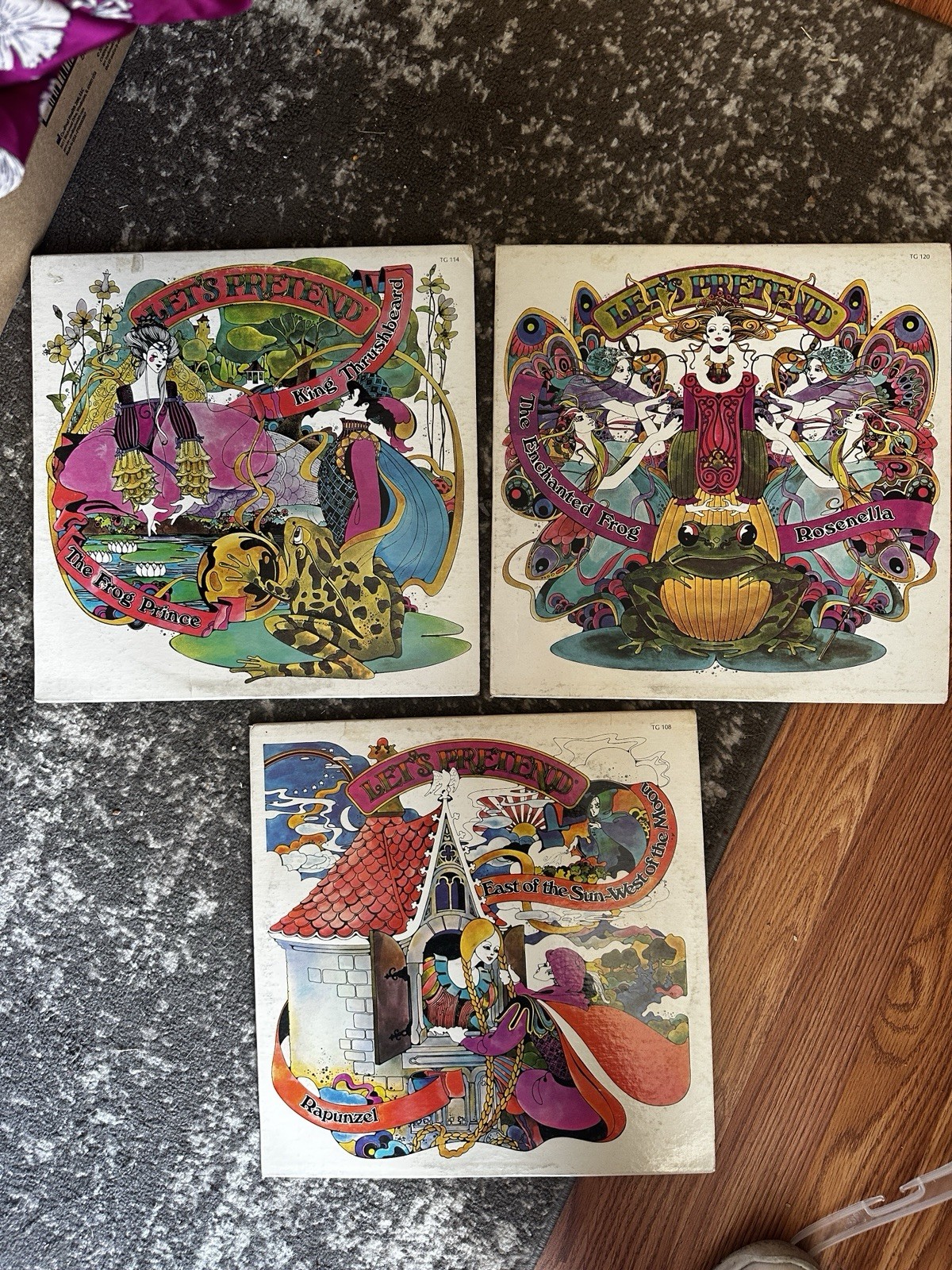 Let’s Pretend 1970s Vinyl Set Of 3 EUC Sleeves Playable Vinyl Children’s Record Let’s Pretend 1970s Vinyl Set Of 3 EUC Sleeves Playable Vinyl Children’s Record