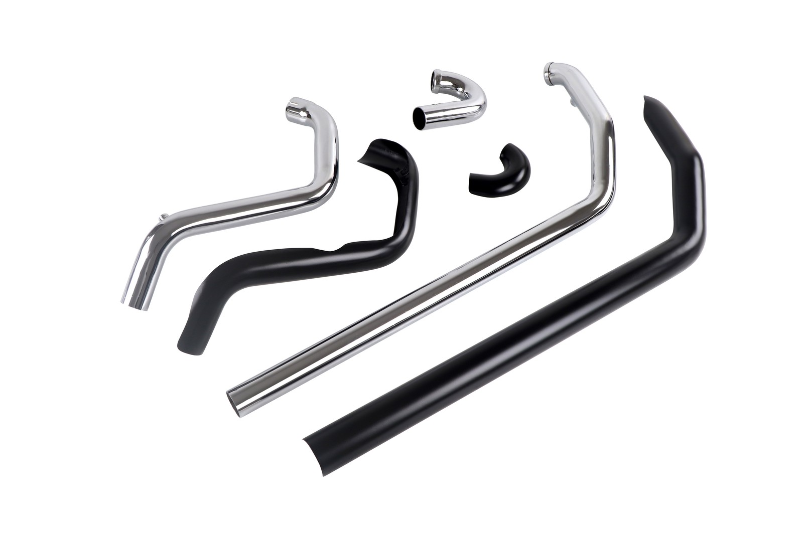 Front Exhaust Pipe Set for Harley 95-16 Touring, Street Glide, Road King Black