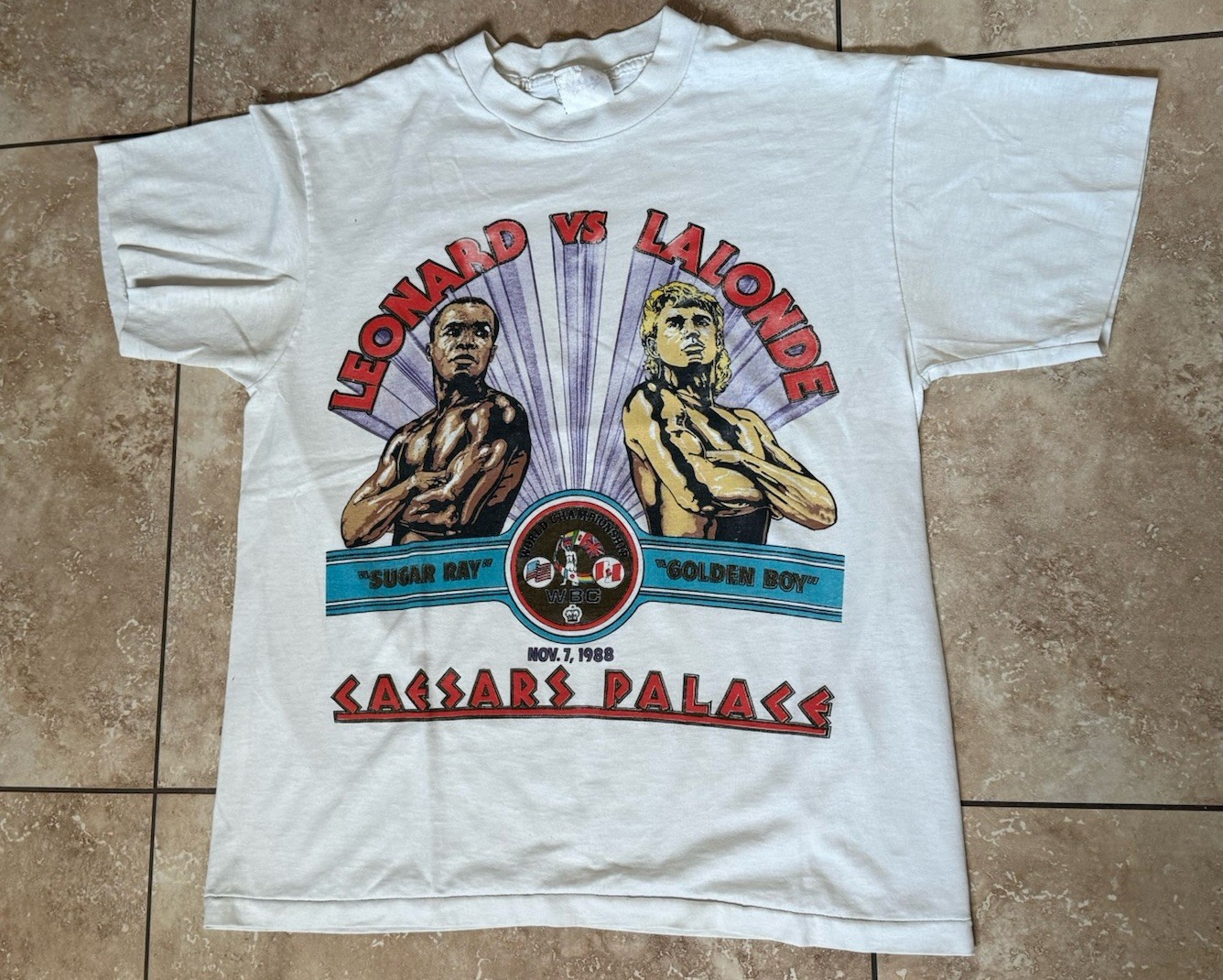 Vintage 1988 Boxing Tee Sugar Ray Leonard Vs Lalonde Vintage 1988 Boxing Tee Sugar Ray Leonard Vs Lalonde