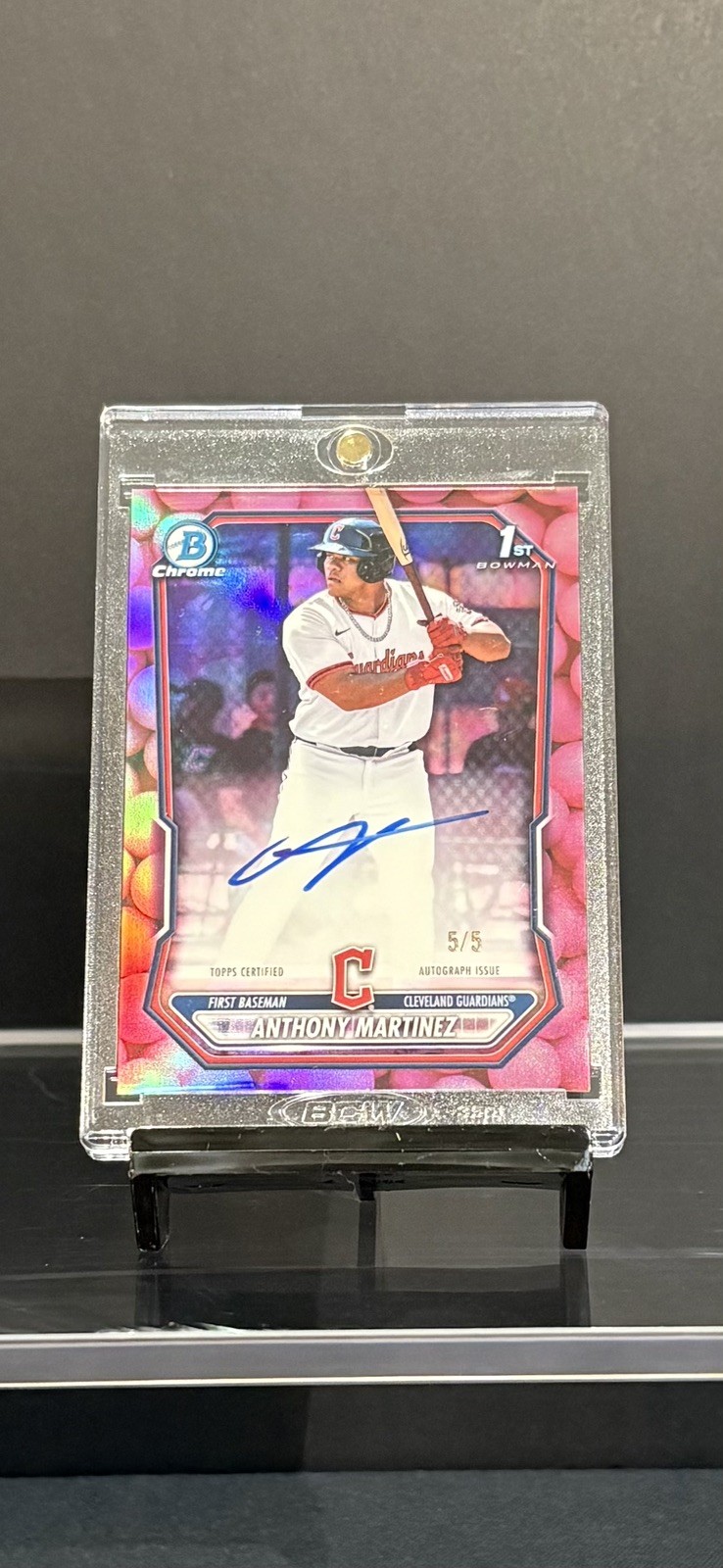 2026 ANTHONY MARTINEZ Bowman Chrome 1st Snackpack Bubble Gum Auto /5 Guardians 2026 ANTHONY MARTINEZ Bowman Chrome 1st Snackpack Bubble Gum Auto /5 Guardians