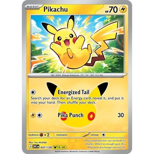 Pikachu 037/128 30th Celebration Holo Pikachu 037/128 30th Celebration Holo