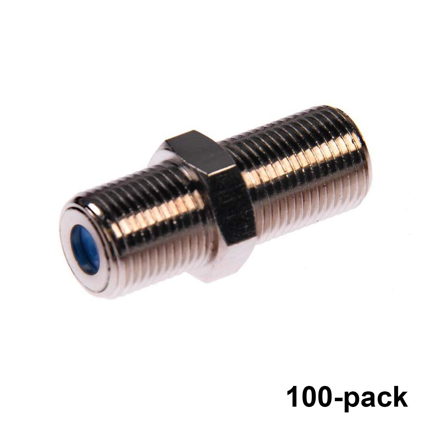 New 100 PPC F81 Barrel RG6 Female Slice Coax Cable Connector 3GHz (CF81GHZM)