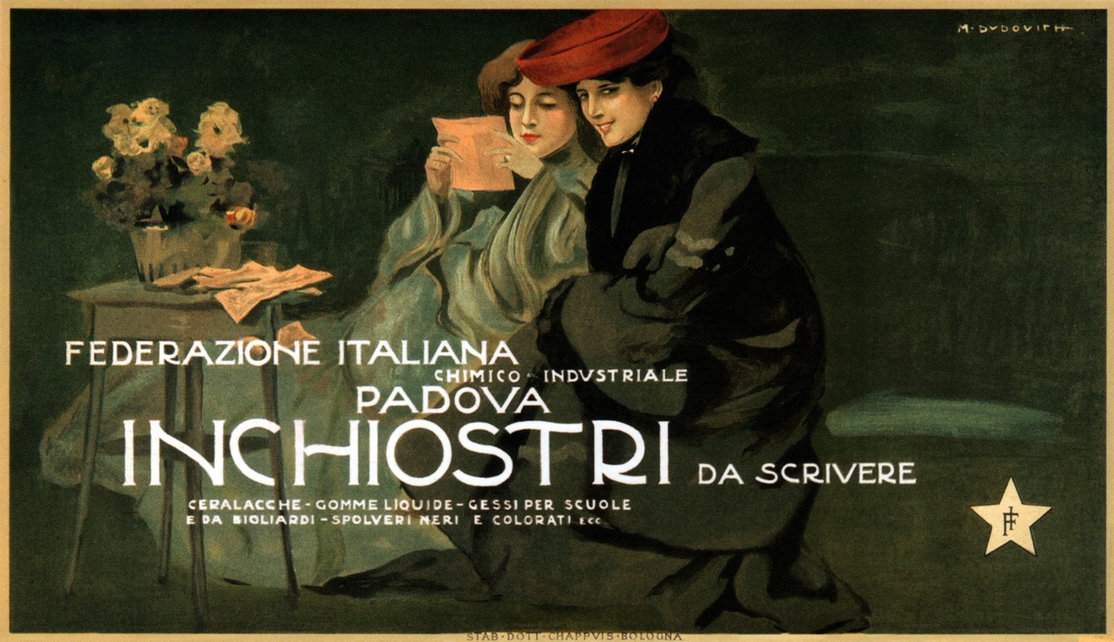 Marcello Dudovich Inchiostri Padova Italian Vintage Advertising Poster 36x24