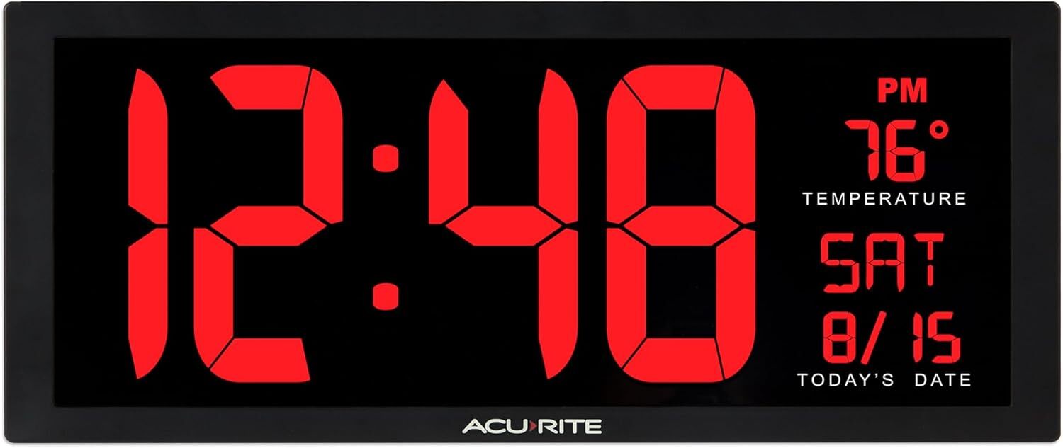 14.5-inch Large LED Digital Oversized Wall Clock with Date and Temperature 14.5-inch Large LED Digital Oversized Wall Clock with Date and Temperature