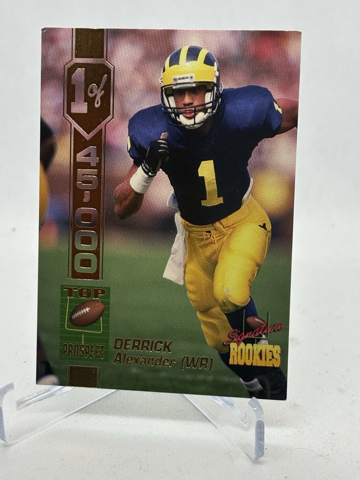 1994 Signature Rookies Derrick Alexander #3 /45000 (RC) Browns Michigan Football