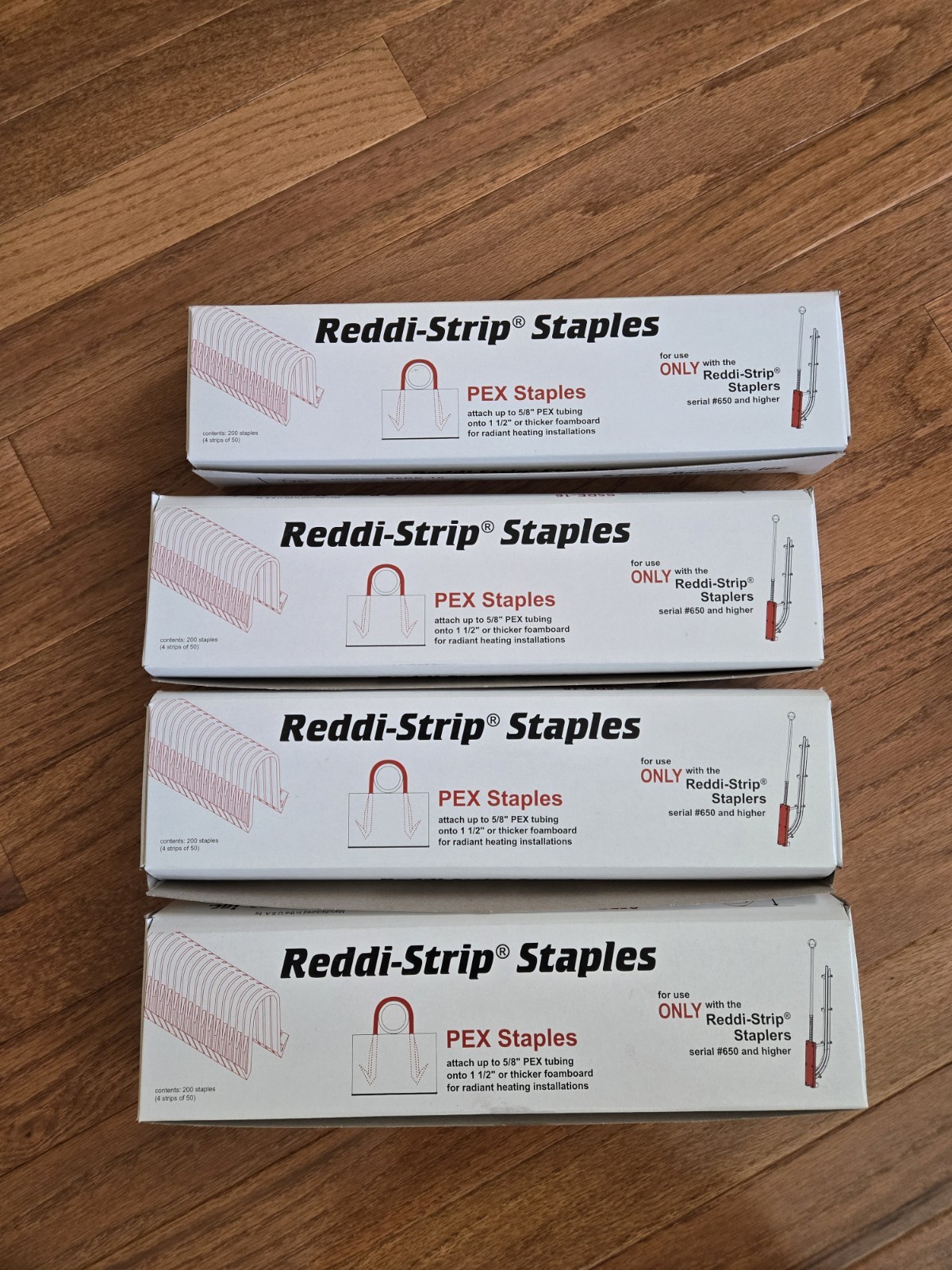 Reddi-Strip Staples for Pex Tubing Radiant Heat S5RE-16 4 Boxes 800 Total