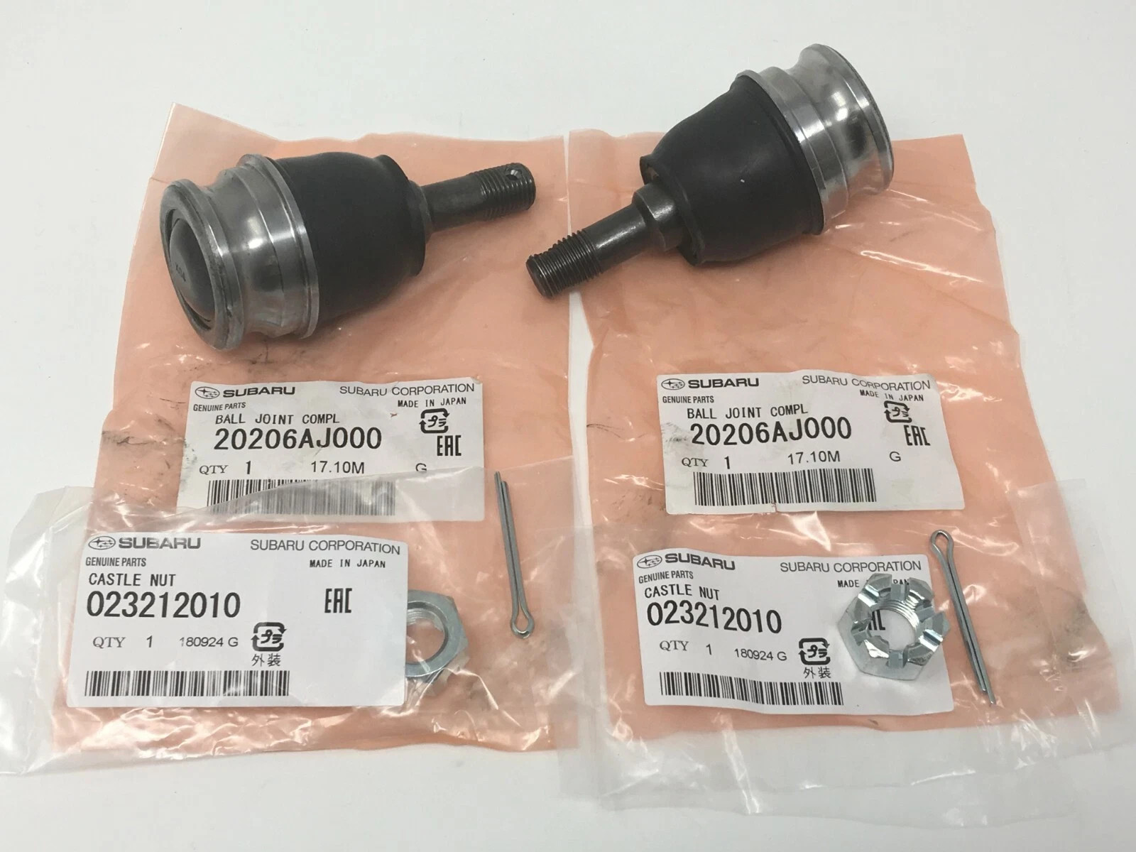 NEW Genuine OEM Front Lower Ball Joint Set Of 2 for Subaru 20206AJ000 NEW Genuine OEM Front Lower Ball Joint Set Of 2 for Subaru 20206AJ000