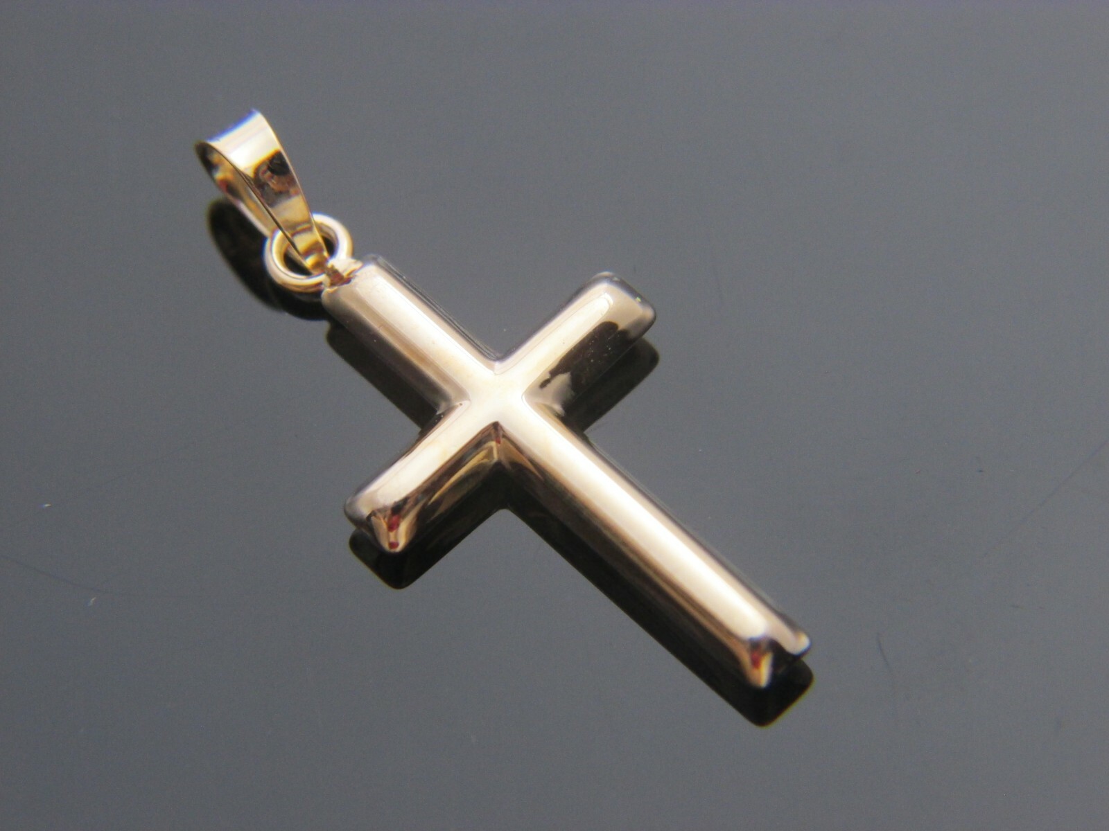 Real 10K Gold Cross Pendant  Necklace and 10k gold box  chain