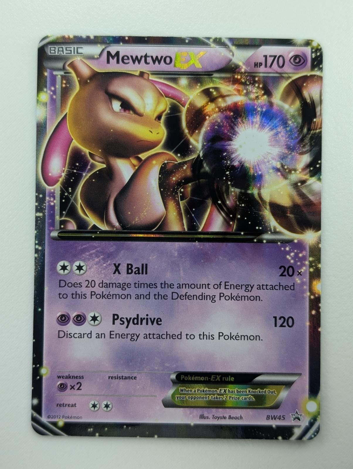 Lightly Played 2012 Pokemon Black & White Legendary EX Tins Mewtwo EX BW45 Lightly Played 2012 Pokemon Black & White Legendary EX Tins Mewtwo EX BW45