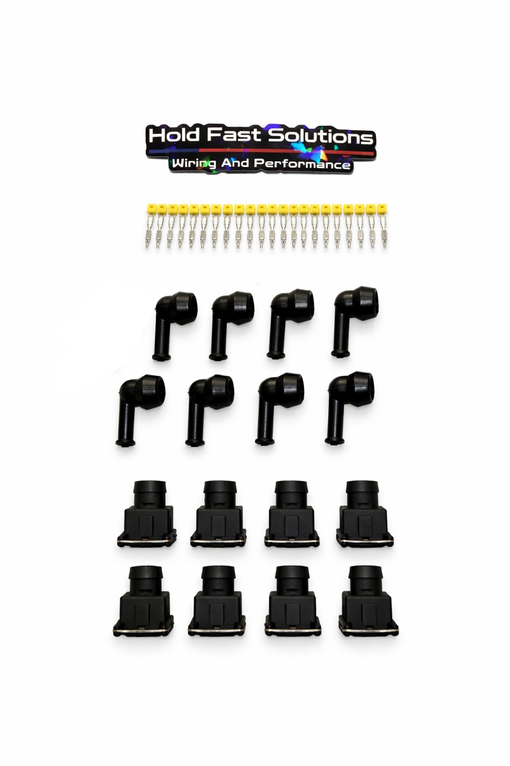 8 EV1 Injector Connector Plug With Boots And Terminals (Low Profile) 8 EV1 Injector Connector Plug With Boots And Terminals (Low Profile)