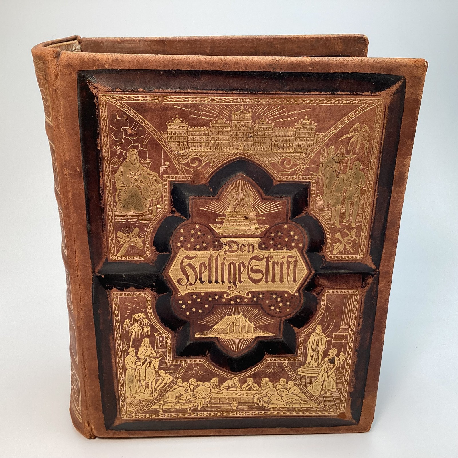 1890 Antique Danish Bible Den Hellige Skrift Illustrated by Gustave Doré