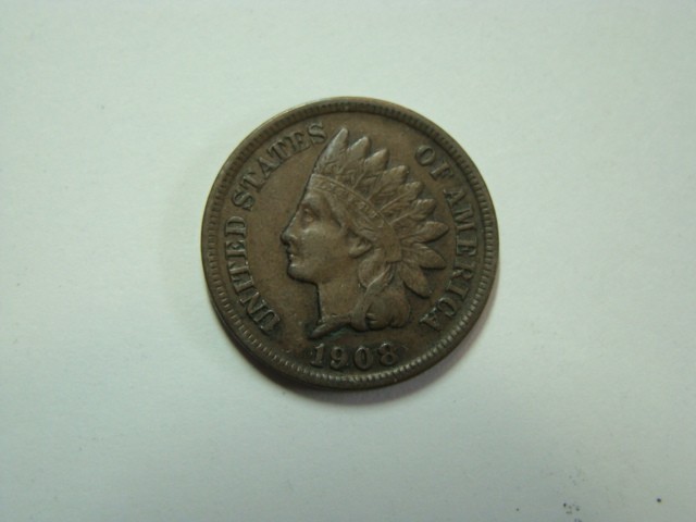 1908-S Indian Head Cent XF 70928 1908-S Indian Head Cent XF 70928