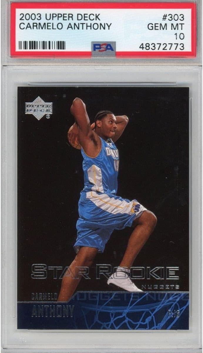 Graded 2003-04 Upper Deck UD Carmelo Anthony #303 Rookie RC Card PSA Graded 2003-04 Upper Deck UD Carmelo Anthony #303 Rookie RC Card PSA
