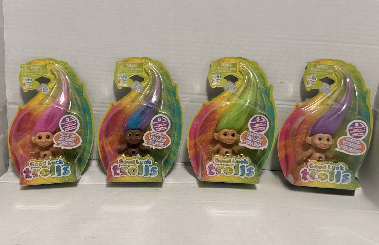 Good Luck Trolls 65th Anniversary – Lot of 4 Lucky Trolls Collection