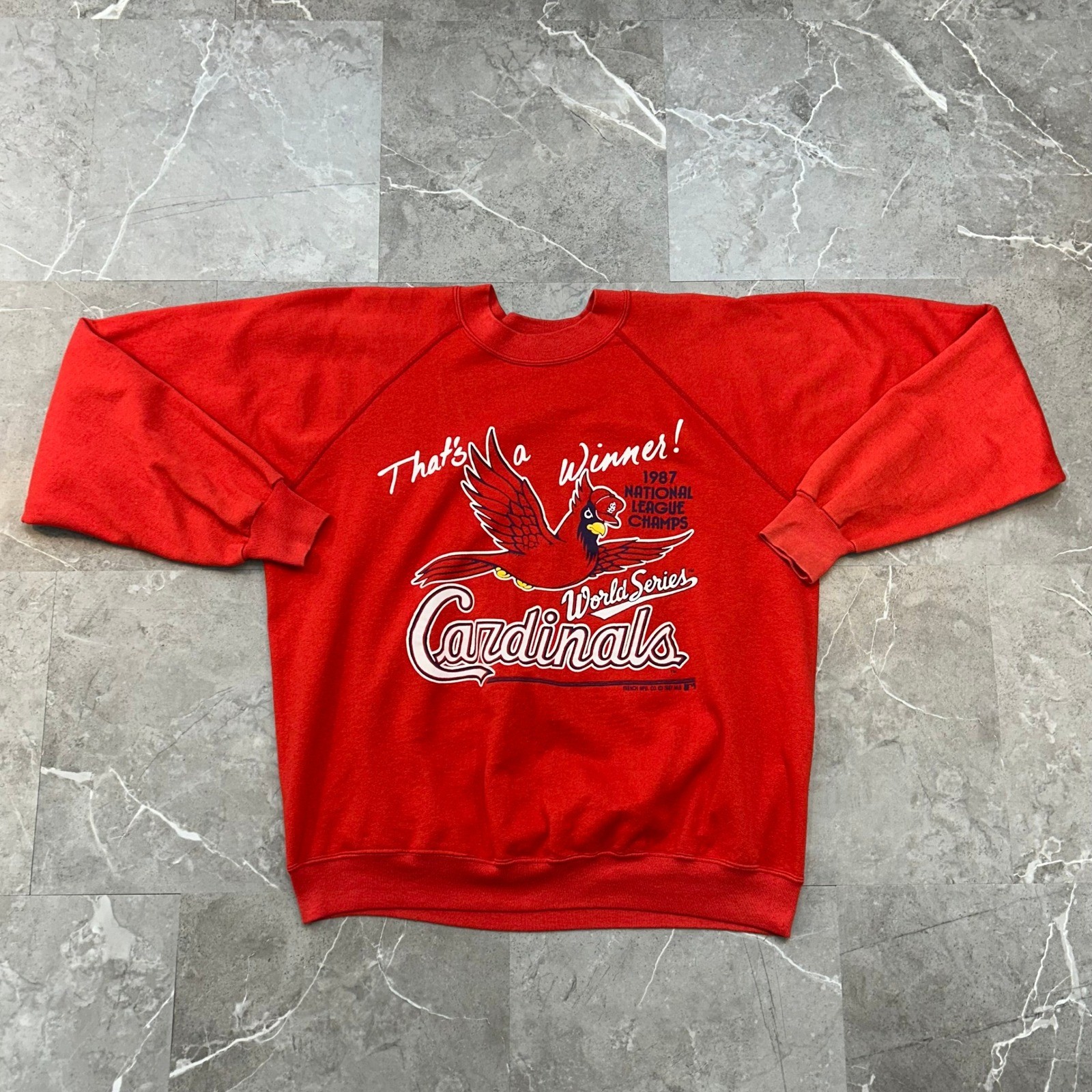 80s Vintage St Louis Cardinals Sweatshirt Mens Large NL Champs Pullover Crewneck 80s Vintage St Louis Cardinals Sweatshirt Mens Large NL Champs Pullover Crewneck