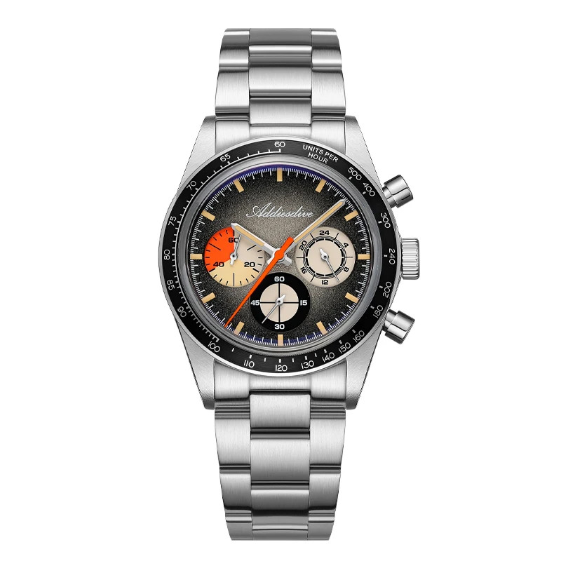 ADDIESDIVE AD2551 Men\'s Chronograph Watch 316L Steel 100M Water Resistant OS20