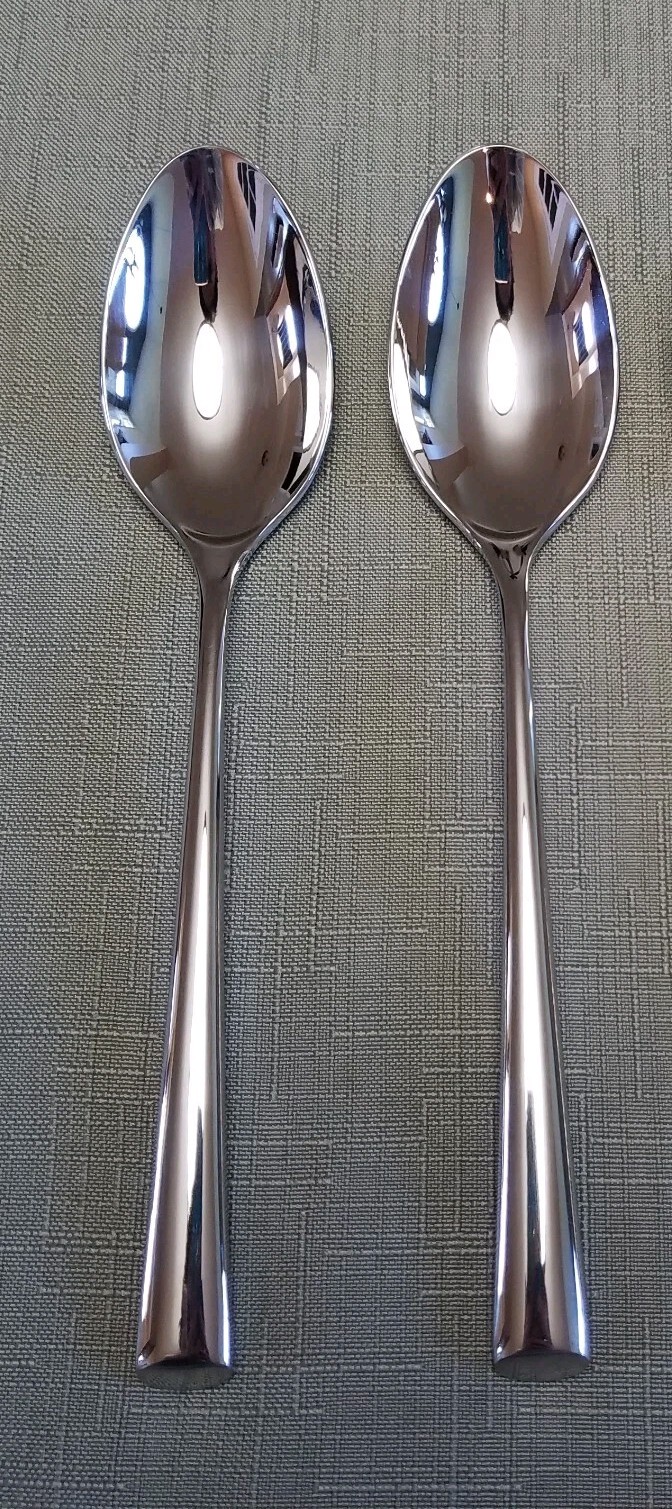  2 Pc. Dansk BISTRO CAFE Teaspoon Stainless Steel Flatware NEW