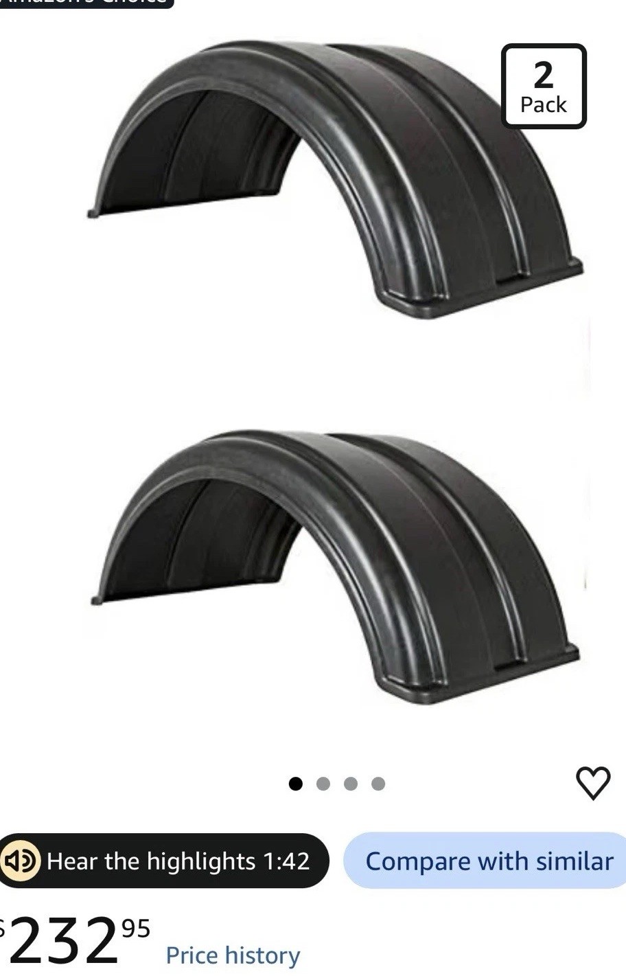 Truck Fenders 16.5 Inches 2 PCS Brand New High Quality Truck Fenders 16.5 Inches 2 PCS Brand New High Quality