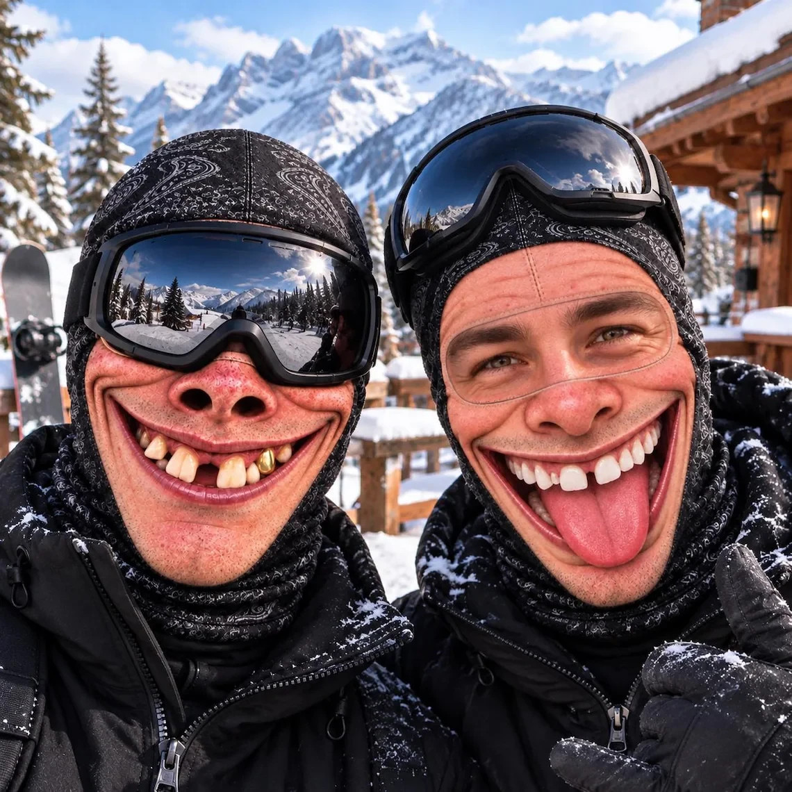 Personalized Funny Ski Mask, Custom Face Balaclava, Winter FaceMask, Crazy Face 