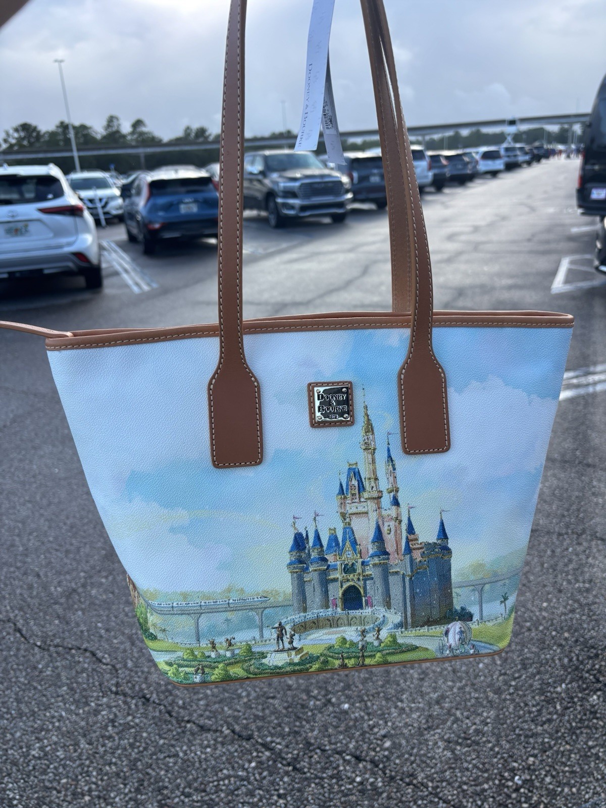 IN HAND 2026 Walt Disney World 55th Anniversary Dooney & Bourke Parks Tote Bag