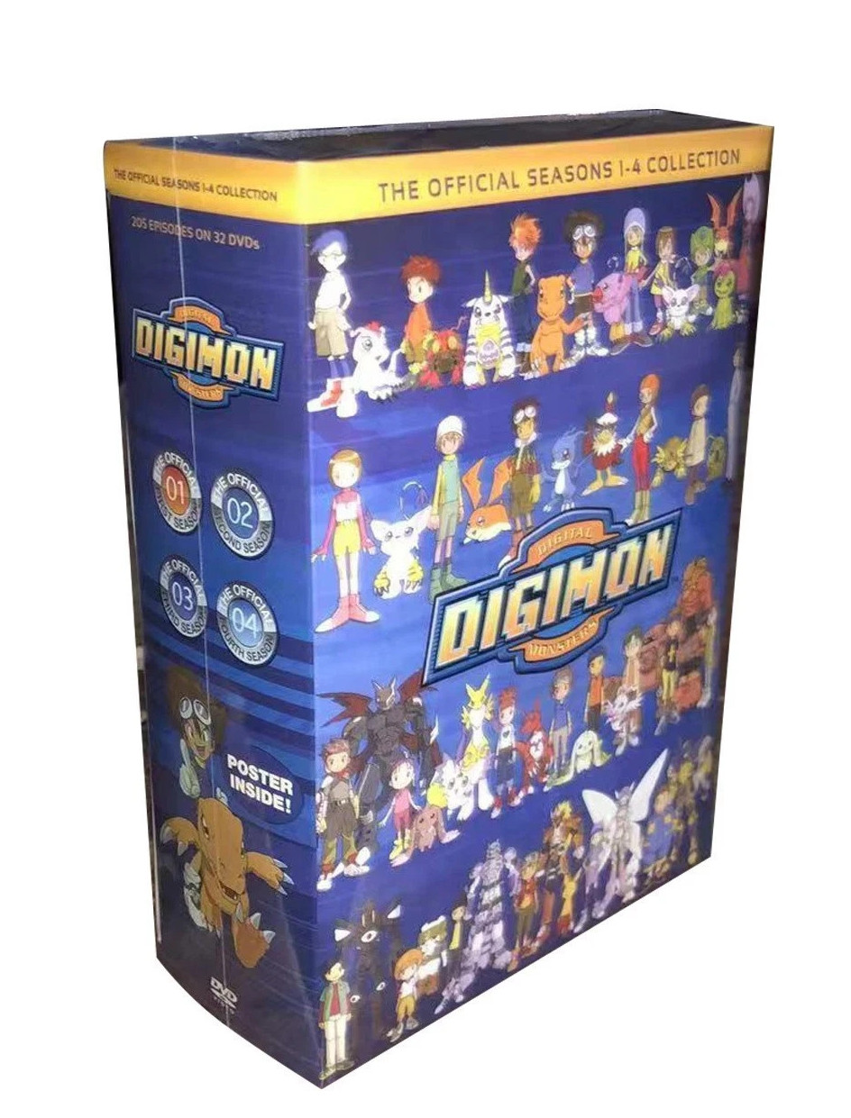 New-Digimon Digital Monsters TV Series Collection Seasons 1-4 (32D Box Set)..