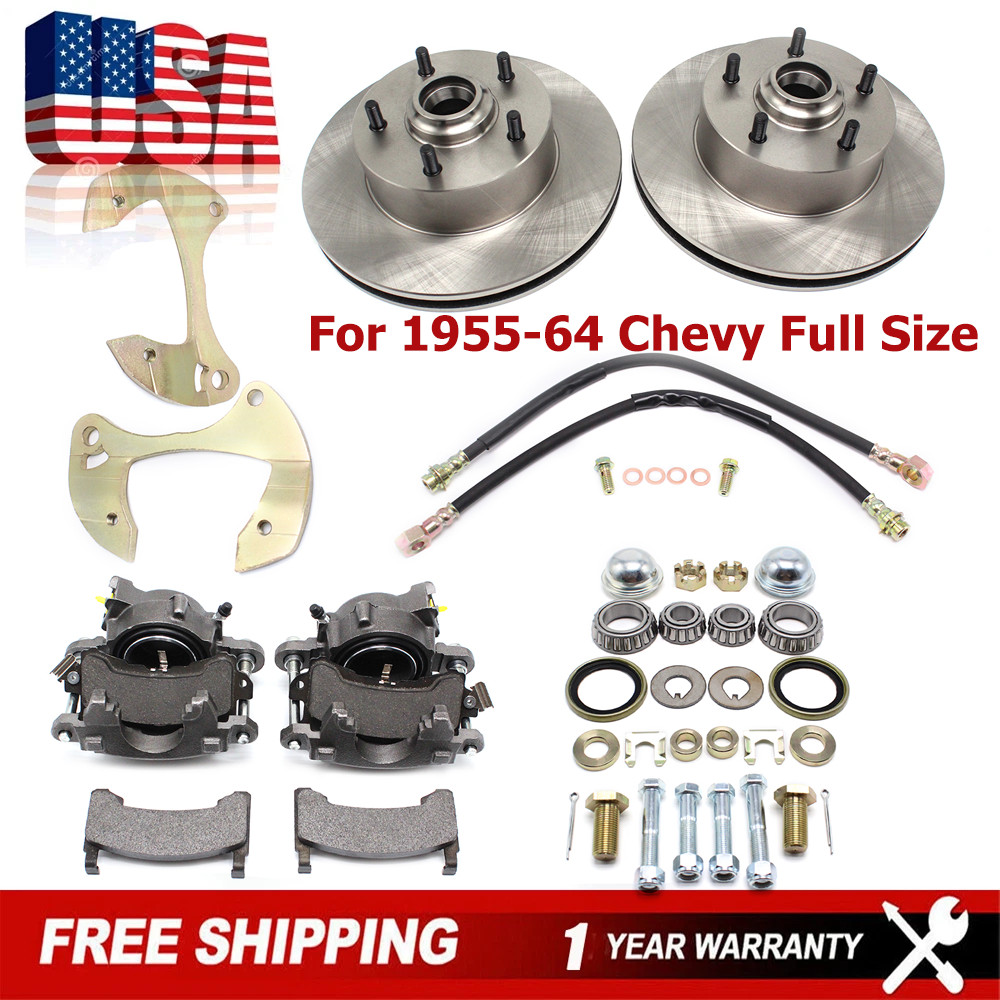 For 1955-64 Chevy Full Size Impala Bel Air Car Deluxe Disc Brake Kit, 5 x 4-3/4\