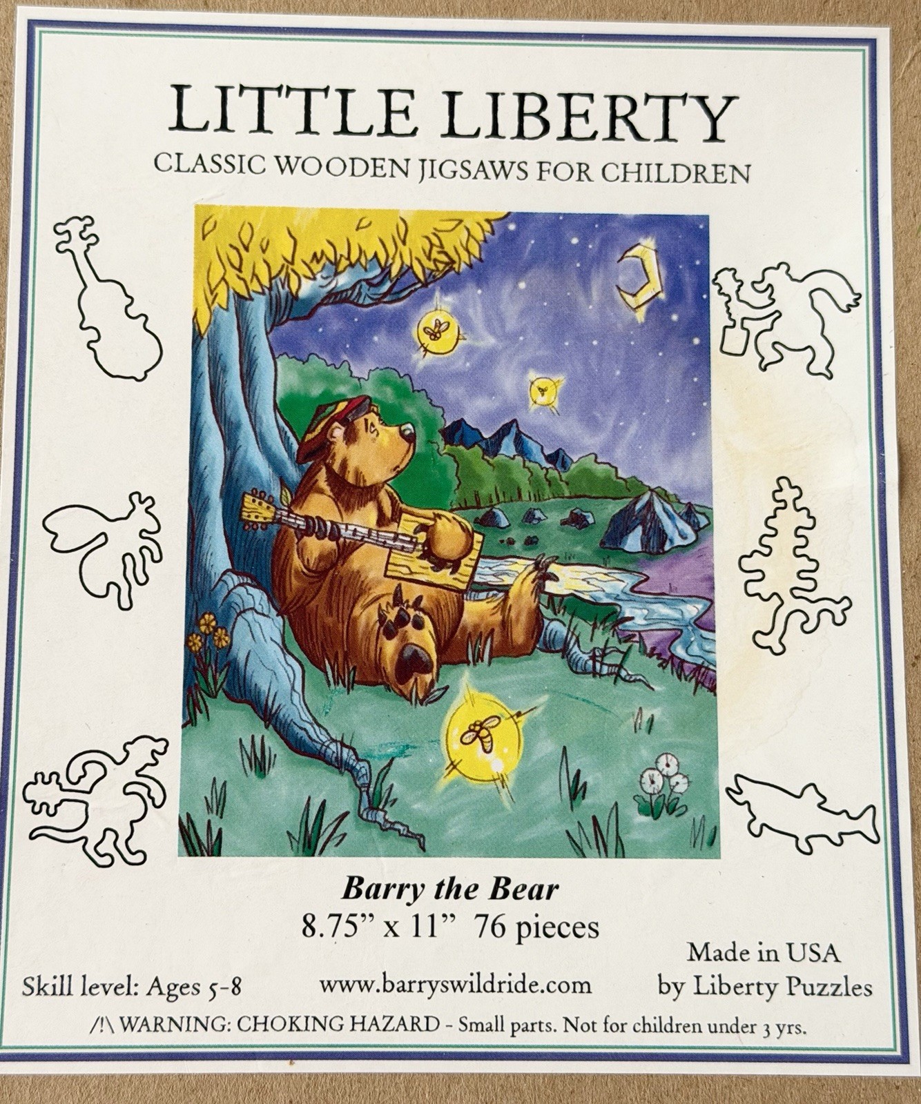 Liberty Wooden Puzzles for Kids ‘Barry The Bear’ 76 pc. “Little Liberty”