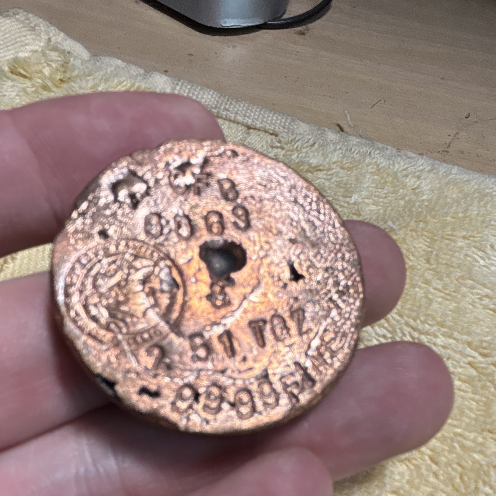 2.5 oz .9999 Fine Copper Coin - Clarke Family Bullion XRF Certified Stamped