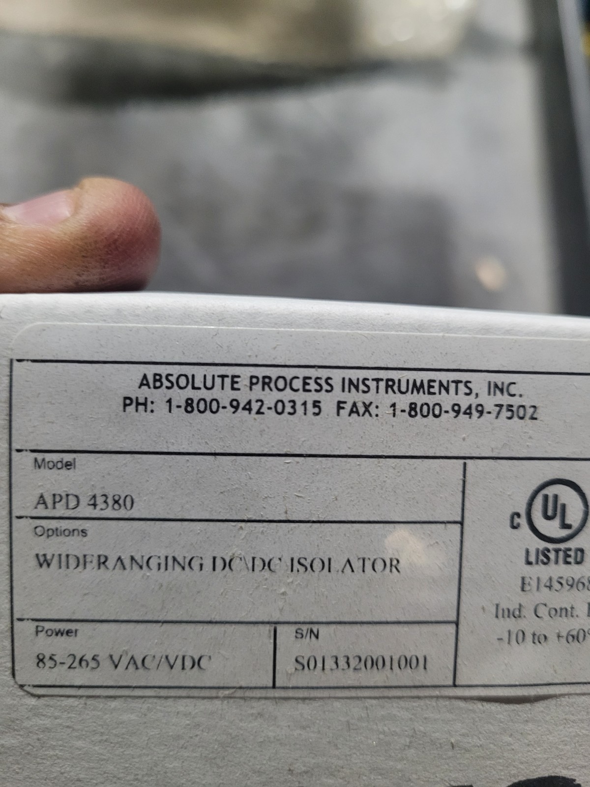 ABSOLUTE PROCESS INSTRUMENTS APD4380 BRAND NEW IN BOX ABSOLUTE PROCESS INSTRUMENTS APD4380 BRAND NEW IN BOX