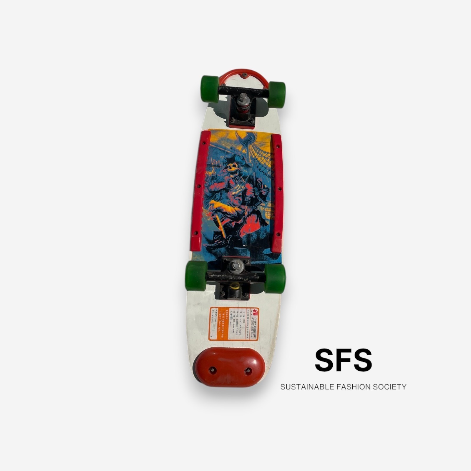 1989 INCA In-Sung Vintage Complete Skateboard Pirate Graphic 1988 Seoul Olympics