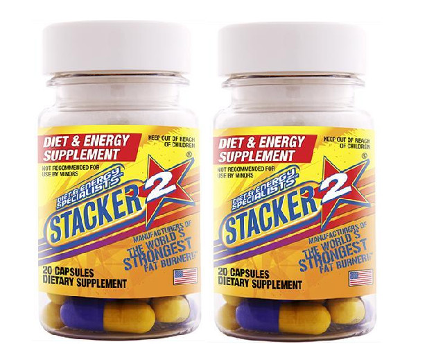 Stacker Two Dietary supplement Fat Burner Weight Loss Capsules (2x20) 2 Bottles Stacker Two Dietary supplement Fat Burner Weight Loss Capsules (2x20) 2 Bottles