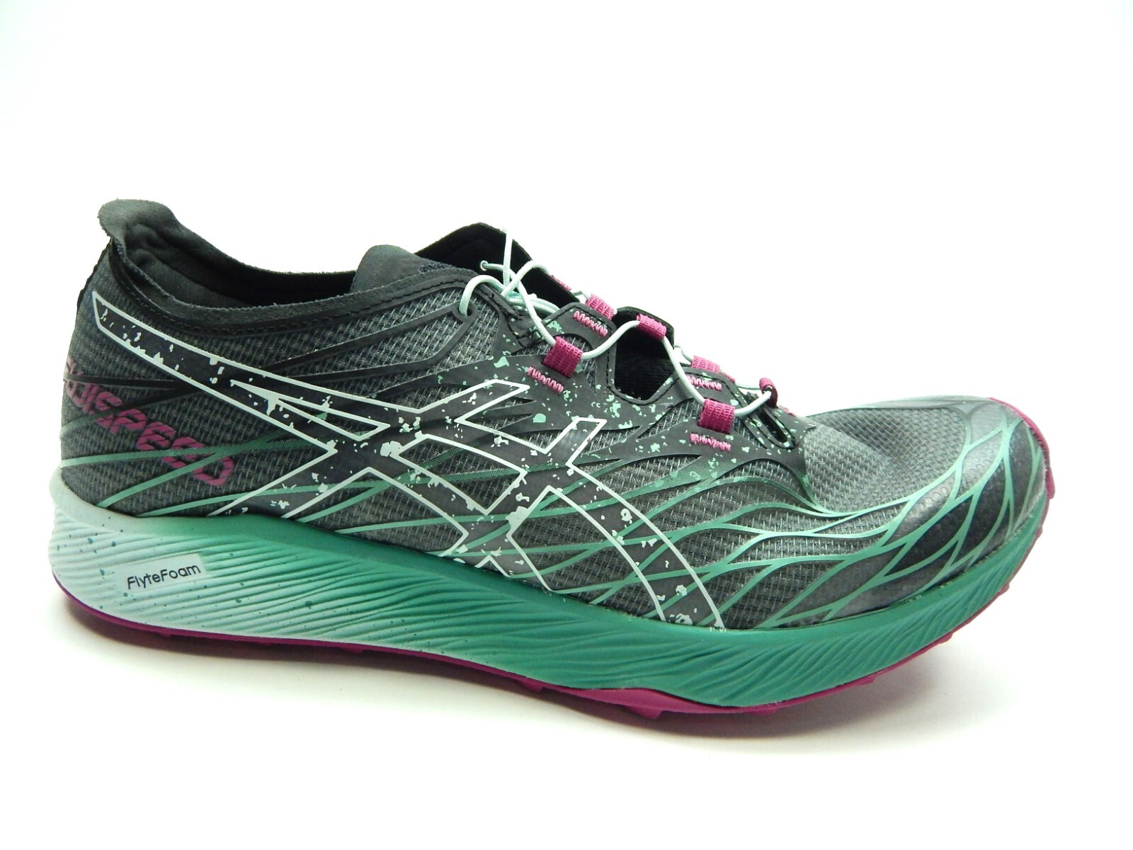 ASICS WOMEN\'S FUJISPEED BLACK SOOTHING SEA SHOES ASICS WOMEN\'S FUJISPEED BLACK SOOTHING SEA SHOES