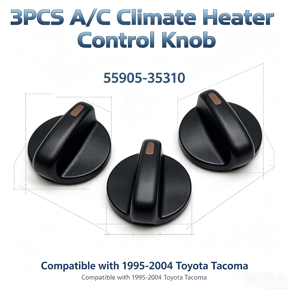 3PCS A/C Climate Heater Control Knob For 1995-03 2004 Toyota Tacoma 55905-35310