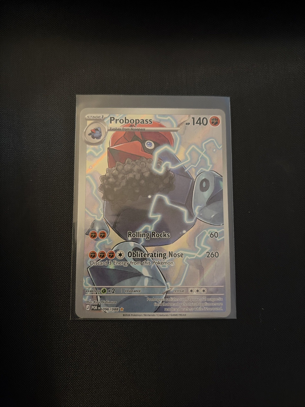 Pokémon Probopass 096/088 Surging Sparks Illustration Rare Full Art 140 HP Pokémon Probopass 096/088 Surging Sparks Illustration Rare Full Art 140 HP
