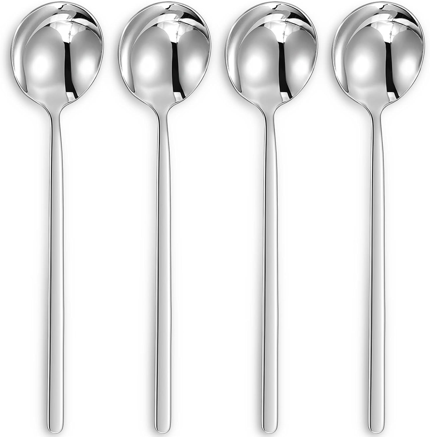 Premium 4-Piece 18/10 Stainless Steel Korean Soup Spoons (Plain) Premium 4-Piece 18/10 Stainless Steel Korean Soup Spoons (Plain)