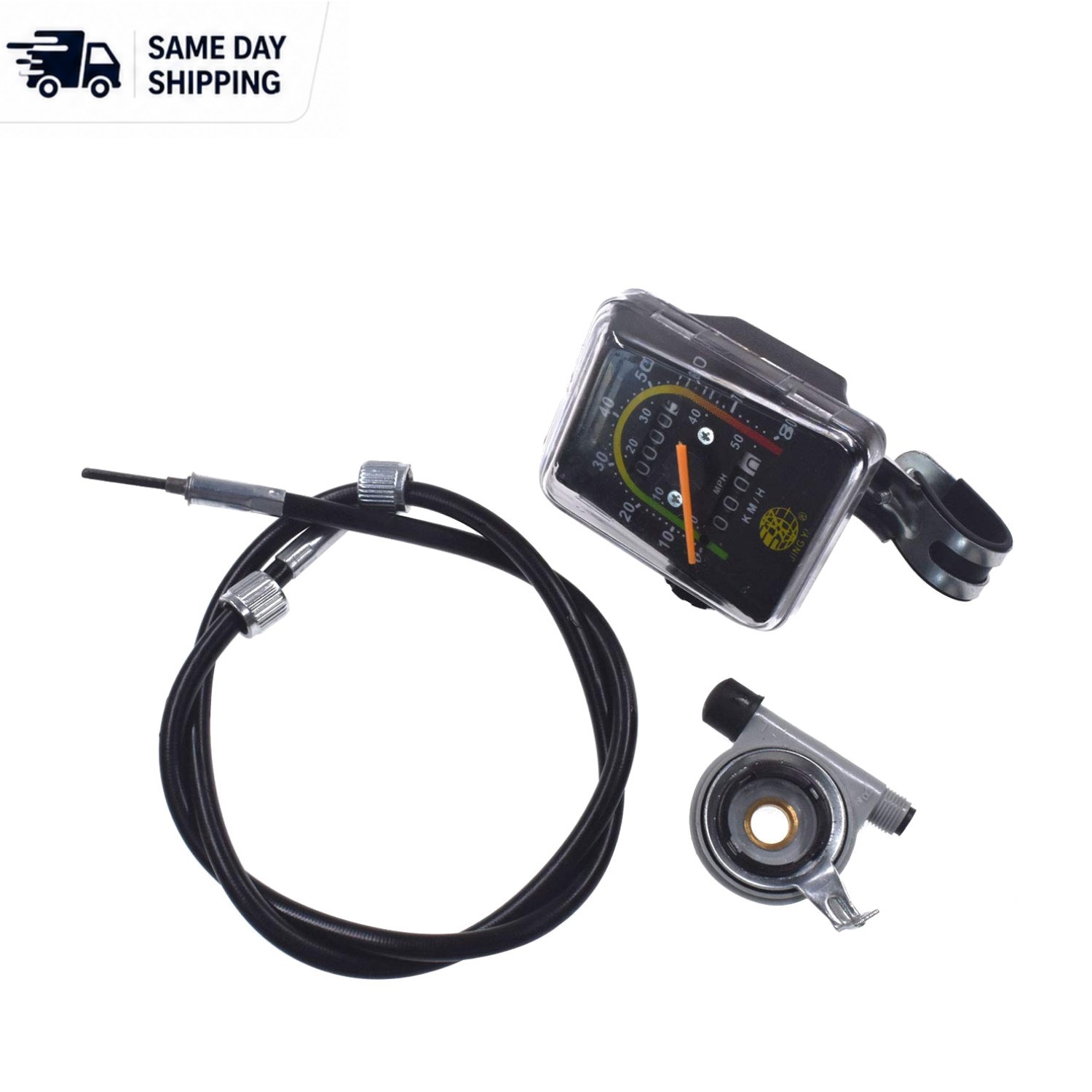 Elegant Chrome Bezel Speedometer - Resettable for 26\