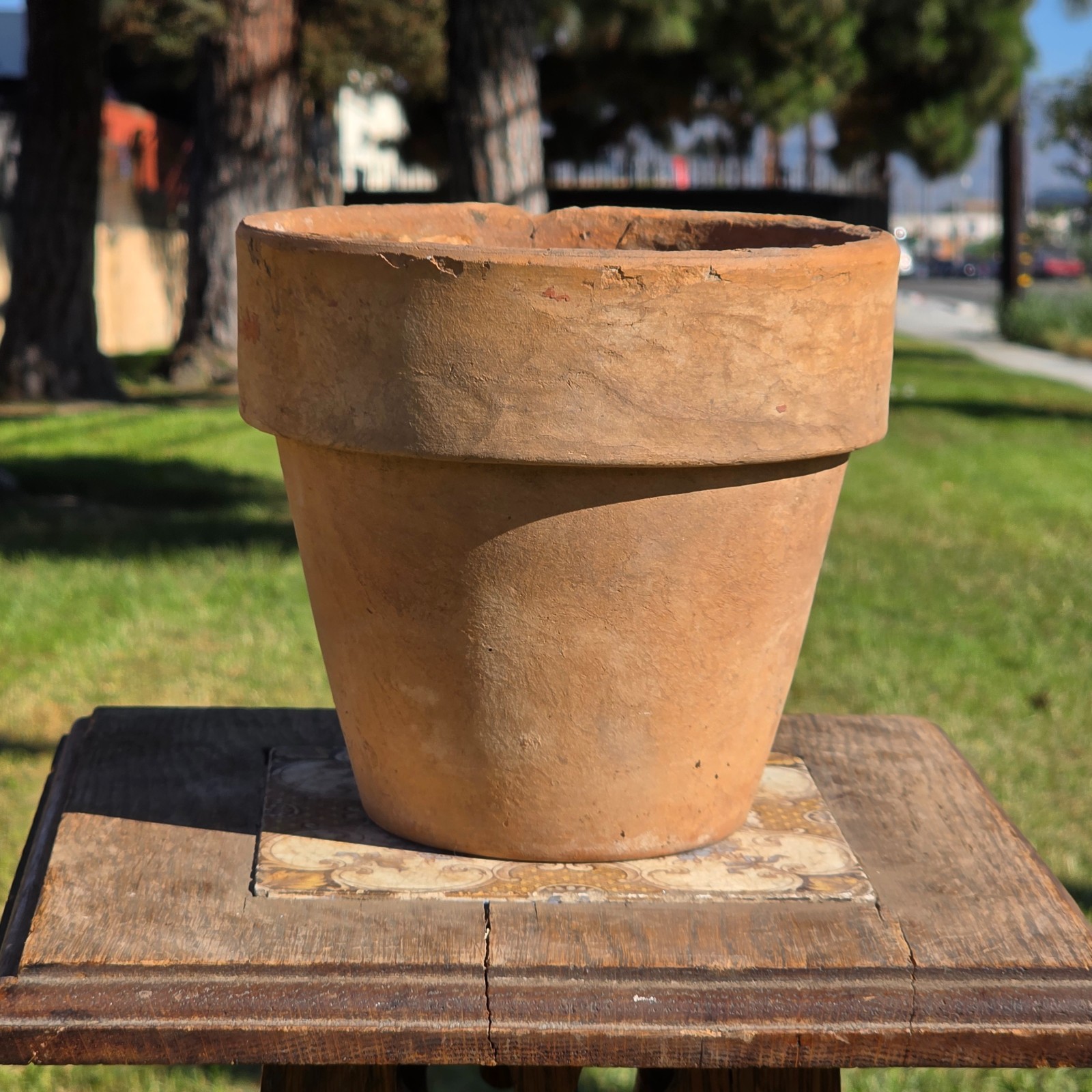 Antique Catalina Island Pottery Terracotta Flower Pot 6 Antique Catalina Island Pottery Terracotta Flower Pot 6