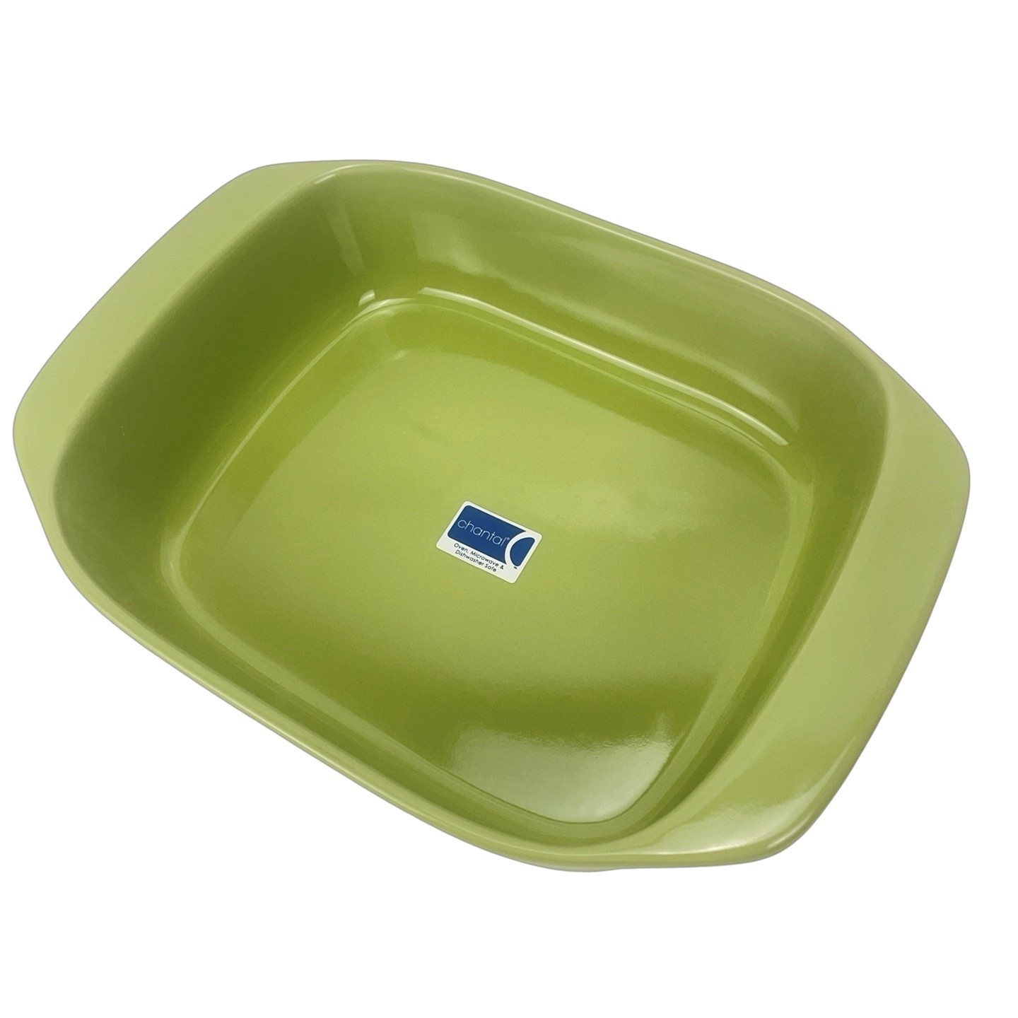 Chantal Green Rect Ceramic Baking Dish 3.25 Qt Freezer Oven Microwave Safe
