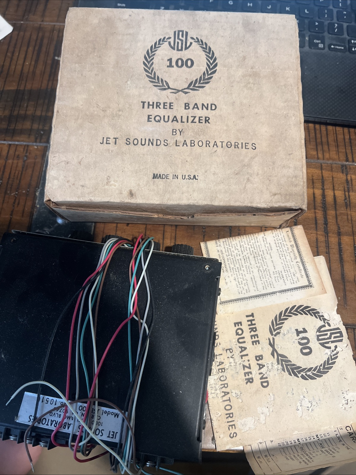 Jet Sounds JSL-100 Three Band Equalizer For Stereo Player, Vintage NEW in Box Jet Sounds JSL-100 Three Band Equalizer For Stereo Player, Vintage NEW in Box