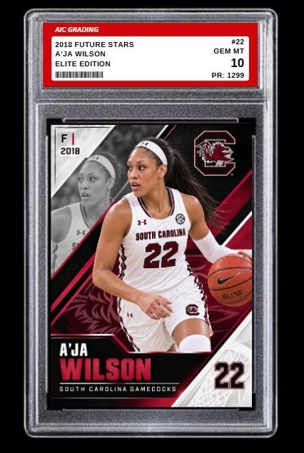 2018 A'JA Wilson NCAA Future Stars Rookie Card #22 Elite Edition Graded 10